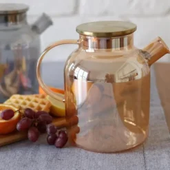 Wilmax tekanna 1,6 L i termoglas, PVD-finish