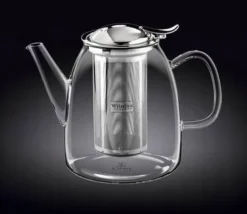 WILMAX Tekanna Glas 600 ml – Värmebeständig Tebryggare med Rostfritt Stål Filter | Thermo Glass