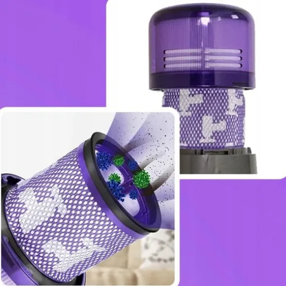 2x TVÄTTBART HEPA-FILTER FÖR DYSON V12 ABSOLUTE DETECT SLIM TOTAL FÖRBÄTTRAD