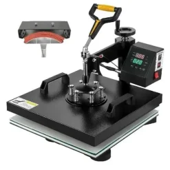 38X38cm 2-i-1 multifunktionell värmepressmaskin med digital kontrollpanel, snabb uppvärmning, effektiv överföring, lätt att använda