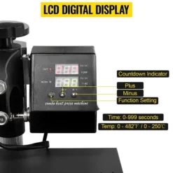 38X38cm 2-i-1 multifunktionell värmepressmaskin med digital kontrollpanel, snabb uppvärmning, effektiv överföring, lätt att använda