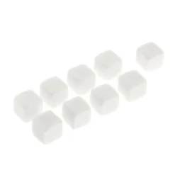 YepYes Ice Cube Stones Whisky Rocks Återanvändbara dryckskylare Stenar för kylning Vinöl Drycker 9ST Vit