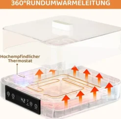 Yoghurtmaskin, digital yoghurtberedare, temperatur- och tidsstyrning, automatisk, 9 glasburkar à 170 ml, svart