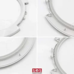 Yttre ram för fönster - SOS ACCESSOIRE - BOSCH, SIEMENS, NEFF - Vit - Kompatibel med tvättmaskin