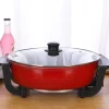 Yuanyang Hot Pot - Elektrisk hotpot-gryta - 6 L - 1300 W - Delad 2 smaker - Rostfritt stål - Röd