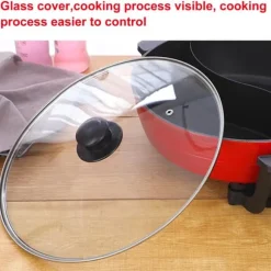 Yuanyang Hot Pot - Elektrisk hotpot-gryta - 6 L - 1300 W - Delad 2 smaker - Rostfritt stål - Röd