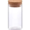 Zeller burk med slät sida och korklock, 175 ml, glas