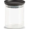 Zeller förvaringsburk med plastlock, 650 ml, svart, 10,3x13cm cm
