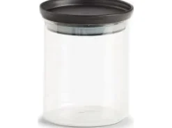 Zeller förvaringsburk med plastlock, 650 ml, svart, 10,3x13cm cm