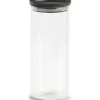 Zeller förvaringsburk med plastlock, 1250 ml, svart, 10,3x23,6cm cm