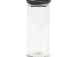 Zeller förvaringsburk med plastlock, 1250 ml, svart, 10,3x23,6cm cm